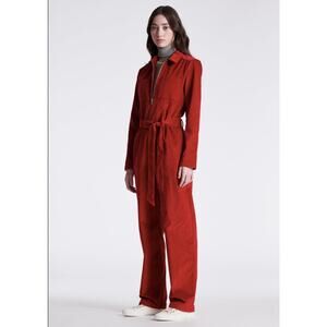 NWT PS Paul Smith Red corduroy long-sleeve jumpsuit 8